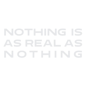 Nothing is As Real As Nothing